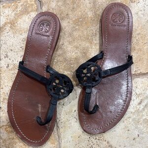 Tory Burch Black Leather Sandals